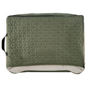 Fetch Your Own Adventure Olive Quilted Blanket Lounger Dog Bed - Top