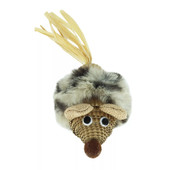 Turbo Natural Fluffy Mouse Batting Cat Toy - Front