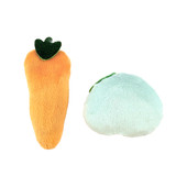 Fog City Pet Carrot & Avocado Duo Plush Catnip Cat Toys, 2-Pack - Back