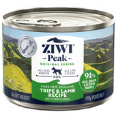 ZIWI Peak Tripe & Lamb Recipe Canned Dog Food - Front, 6 oz