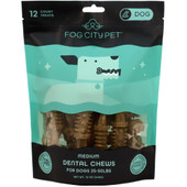 Fog City Pet Dental Dog Chew Treats - Front, Medium 12ct