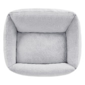 Friends Forever Gray High Back Cuddler Dog Bed - Top