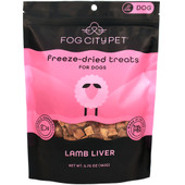 Fog City Pet Lamb Liver Freeze-Dried Dog Treats - Front. 5.75 oz