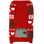 Fetch Your Own Adventure Reindeer Cardigan Holiday Dog Sweater