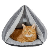 JLA Pets Hooded Snuggler Cat Bed