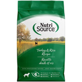 NutriSource Turkey & Rice Recipe w/ Wholesome Grains Dry Dog Food - Front