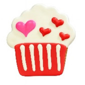 Pawsitively Gourmet Valentines Cupcake Cookie Dog Treat - Front