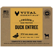 Vital Essentials Duck Entree Patties Frozen Raw Dog Food - Front