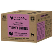 Vital Essentials Turkey Entrée Frozen Raw Patties Dog Food - Back