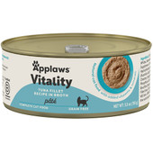 Applaws Vitality Tuna Fillet Recipe in Broth Pâté Canned Cat Food - Front, 5.5 oz can