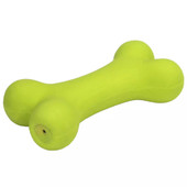 Rascals Lime Green Bone Latex Dog Toy - Front