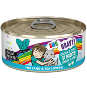 Weruva BFF OMG Gravy! Chicken & Turkey QT Patootie! Dinner in Gravy Canned Cat Food - Front, 5.5 oz 