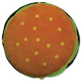 Gnawsome Mega Summer BBQ Hamburger Plush Dog Toy - Front/ Top