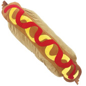 Gnawsome Mega Summer BBQ Hot Dog Plush Dog Toy - Front