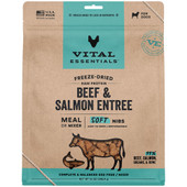 Vital Essentials Beef & Salmon Entrée & Mixer Soft Nibs Freeze-Dried Raw Dog Food - Front