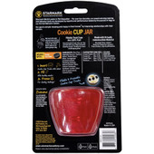 Starmark Cookie Cup Jar Tough Fillable Treat Dispenser Dog Toy - Back