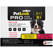PetLock Pro Flea, Ticks & Chewing Lice Topical Prevention for Dogs (89 - 132 lbs) - Front