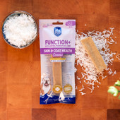 Himalayan Function+ Skin & Coat Health Coconut Dog Chew Treat - Front, Lifestyle
