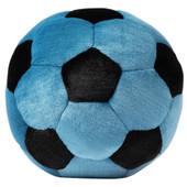 Fluff & Tuff Blue Soccer Ball Plush Dog Toy - Front
