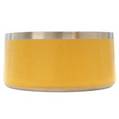 Fog City Pet Yellow Tapered Double Wall Dog Bowl - Front