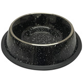 Indipets Black Non-Tip Camping Dog Bowl - Front
