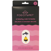 Fog City Pet Salmon & Chicken Recipe Lickable Creamy Cat Treats - Front, 12 pk