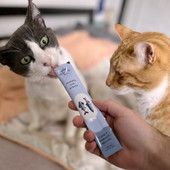Fog City Pet Tuna & Sardine Recipe Lickable Creamy Cat Treats - Front, Lifestyle