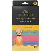 Fog City Pet Variety Pack Lickable Creamy Cat Treats - Front, 12 pk
