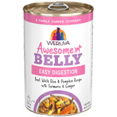 Weruva Awesome Belly Easy Digestion Beef, White Rice & Pumpkin Recipe w/ Turmeric & Ginger Canned Dog Food - Front