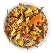 Weruva Awesome Belly Easy Digestion Beef, White Rice & Pumpkin Recipe w/ Turmeric & Ginger Canned Dog Food - Front/ Food