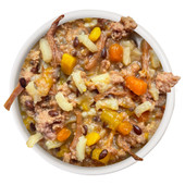 Weruva Puppy Shredded Beef & Rice Formula in Gravy Canned Dog Food - Front/Food