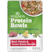 Wellness Protein Bowls Beef, Potato & Green Beans Recipe Adult Whole Meat Wet Dog Food - Front
