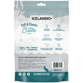 Icelandic+ Soft & Chewy Bites Trout Raspberry & Kelp Recipe Cat Treats - Back