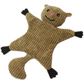 Fetch Your Own Adventure Flat Squirrel Crinkle Plush Dog Toy - Front