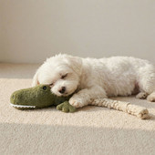 Fog City Pet Knotty Crocodile Rope Plush Dog Toy  - Front/ Lifestyle