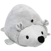 Fetch Your Own Adventure Gray Hedgehog Soft Plush Dog Toy - Front