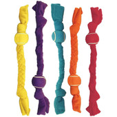 Multipet Throw in the Braided Towel Tug Dog Toy, Assorted Colors - Front
