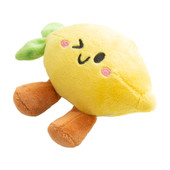 Snugarooz Lemon & Lime Plush Dog Toys, 2-Pack - Front/ Lemon