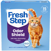 Fresh Step Odor Shield w/ Odor-Eliminating Carbon Febreze Freshness Multi-Cat Clumping Cat Litter - Front