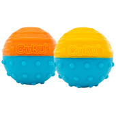 Guru Crunch & Squeak Ball Fetch Dog Toys, 2-Pack - Front