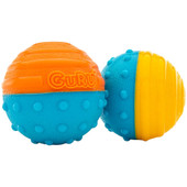 Guru Crunch & Squeak Ball Fetch Dog Toys, 2-Pack - Front
