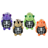 Multipet Skeleton Hedgehog Halloween Plush Dog Toy, Assorted Colors - Front