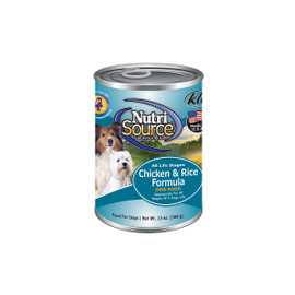 NutriSource Chicken & Rice Canned Dog Food - Front 