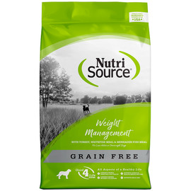 NutriSource Weight Management w/ Turkey, Whitefish Meal & Menhaden Fish Meal Grain Free Dry Dog Food - Front