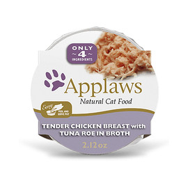 Applaws Tender Chicken Breast w/ Tuna Roe in Broth Cat Food Pot - Front