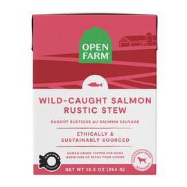 Open Farm Wild-Caught Salmon Rustic Stew Wet Dog Food Topper - Front