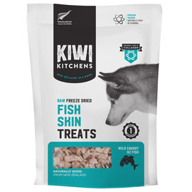 Kiwi Kitchens Raw Freeze Dried Fish Skin Dog Treats - Front