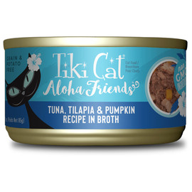 Tiki Cat Aloha Friends Tuna, Tilapia & Pumpkin Canned Cat Food - Front, 3 oz