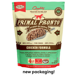 Primal Pronto Raw Frozen Canine Chicken Formula Dog Food - Front