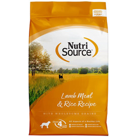 NutriSource Lamb Meal & Rice Recipe w/ Wholesome Grains Dry Dog Food - Front
